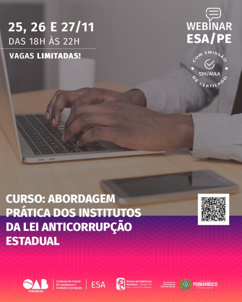 Lei Estadual Anticorrupção é tema de curso da ECI e ESA